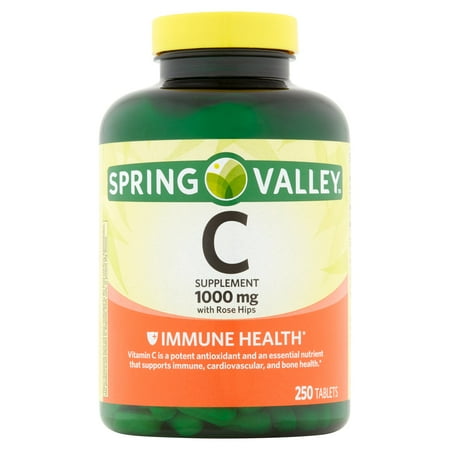 Spring Valley: La vitamine C naturelle w / églantier supplément alimentaire, 250 Ct