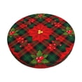 thumbnail image 1 of Disketp Christmas Plaid Flower Funda Redonda para Taburete, Funda de Cojín para Silla de Bar Suave y Elástica-14 inch, 1 of 7