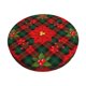 thumbnail image 1 of Disketp Christmas Plaid Flower Funda Redonda para Taburete, Funda de Cojín para Silla de Bar Suave y Elástica-13 inch, 1 of 7