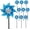 Blue, variant on 10 Pack Reflective Silver Pinwheels for Yard Garden, Wind Spinners Bird Scare Devices with Stakes, Sparkly Windmills Outdoor Decor Scare Birds Away Wind Spinners for Outside Patio Yard Lawn