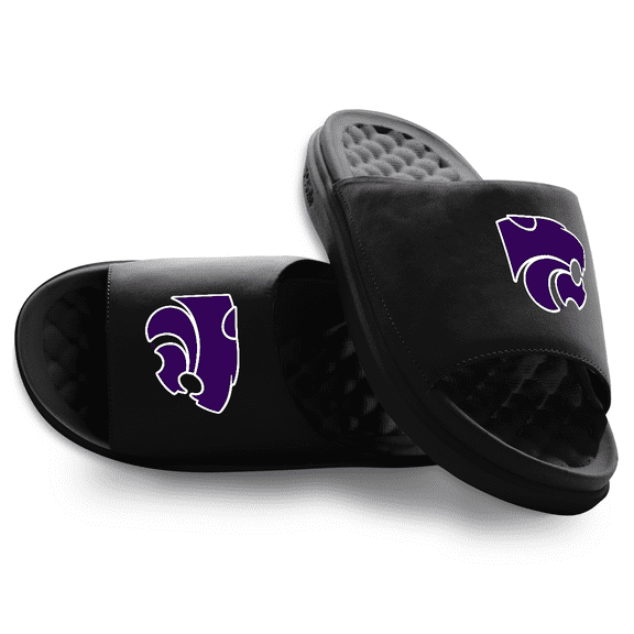 Unisex ISlide Black Kansas State Wildcats Primary Motive Slide Sandals