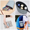 thumbnail image 4 of Lsque Nautical Theme Anchors Pattern Telescopic Pencil Bag Pen Holder Stationery Case, Stand-up Retractable Transformer Bag Organizer, 4 of 6