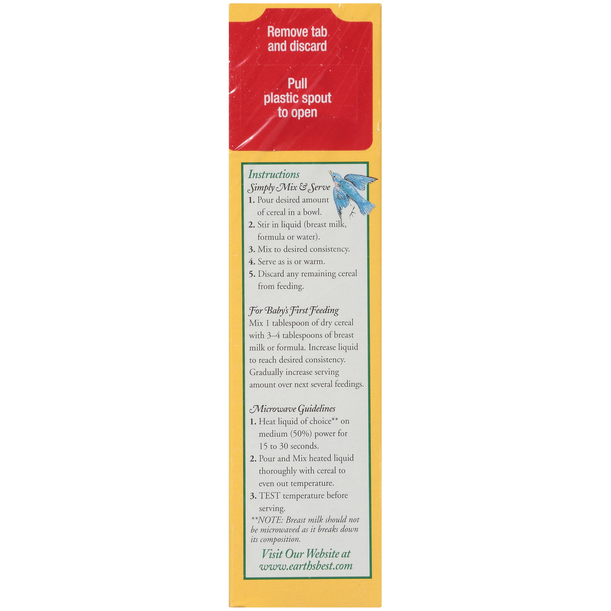 Earth's Best Organic Baby Oatmeal Cereal, 8 oz Box
