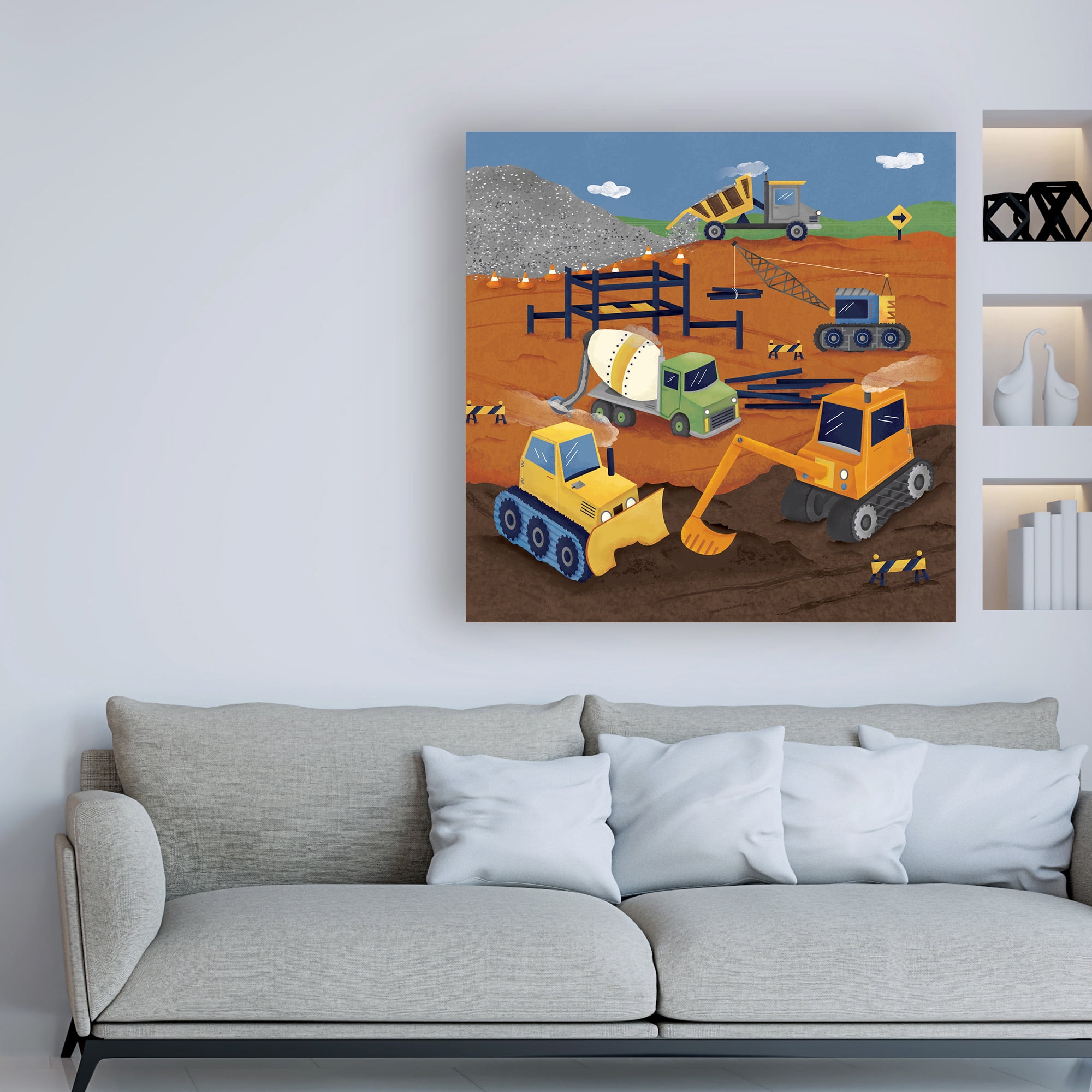 Trademark Fine Art 'Construction 1' Canvas Art by Holli Conger