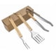 thumbnail image 2 of Pala con mango de madera, tenedor, herramientas para barbacoa al aire libre, juego de barbacoa, parrilla, Clip para barbacoa doméstica, 3 uds., 2 of 6