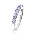 thumbnail image 3 of Ross-Simons 0.70 ct. t.w. Tanzanite Ring With Diamond Accents in Sterling Silver, Women's, Adult, 3 of 6
