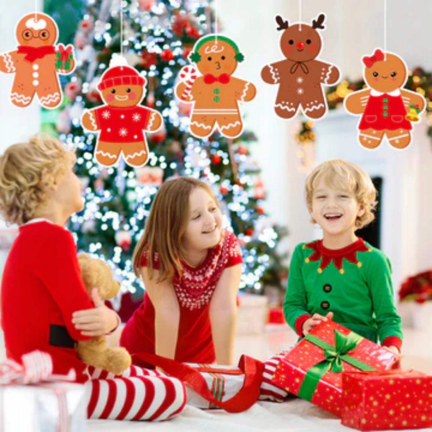 MALLMALL6 Christmas Gingerbread Man Yard Signs for Christmas Party Outdoor Holiday Decor,10Piece
