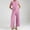 Pink, variant on 2025 Summer New Women's Jumpsuit | Lightweight And Breathable Round Neck | Color And Size Loose Casual Pants | Versatile For Commuting And Vacation off The Shoulder Jumpsuits Pant Rompers for Women