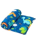 thumbnail image 3 of Sivio Kids Weighted Blanket for All Season, Cozy Soft Bed Throw Blankets, Helps Improve Sleep Quality, Blue Dinosaur Park 7 lbs 41"x 60", 3 of 11