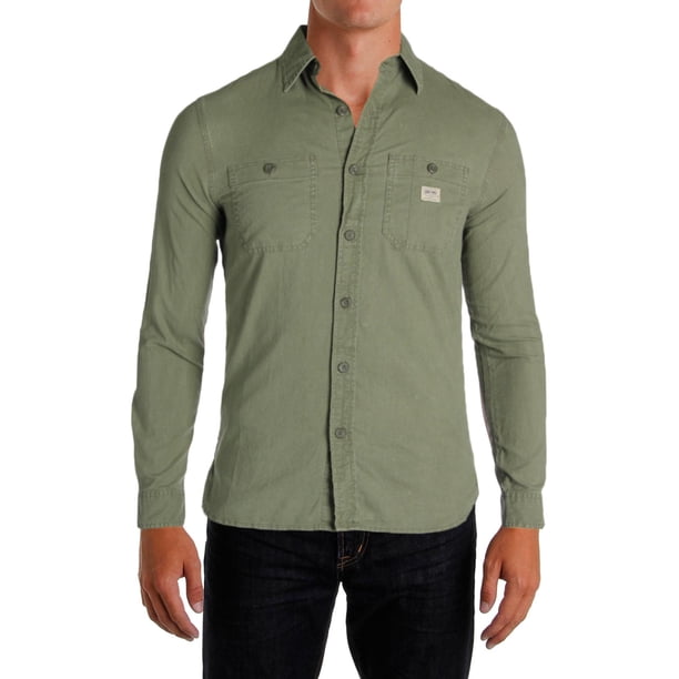 Ralph Lauren Denim Supply Ralph Lauren Mens Workshirt Pocket Button Down Shirt Green S Walmart Com Walmart Com
