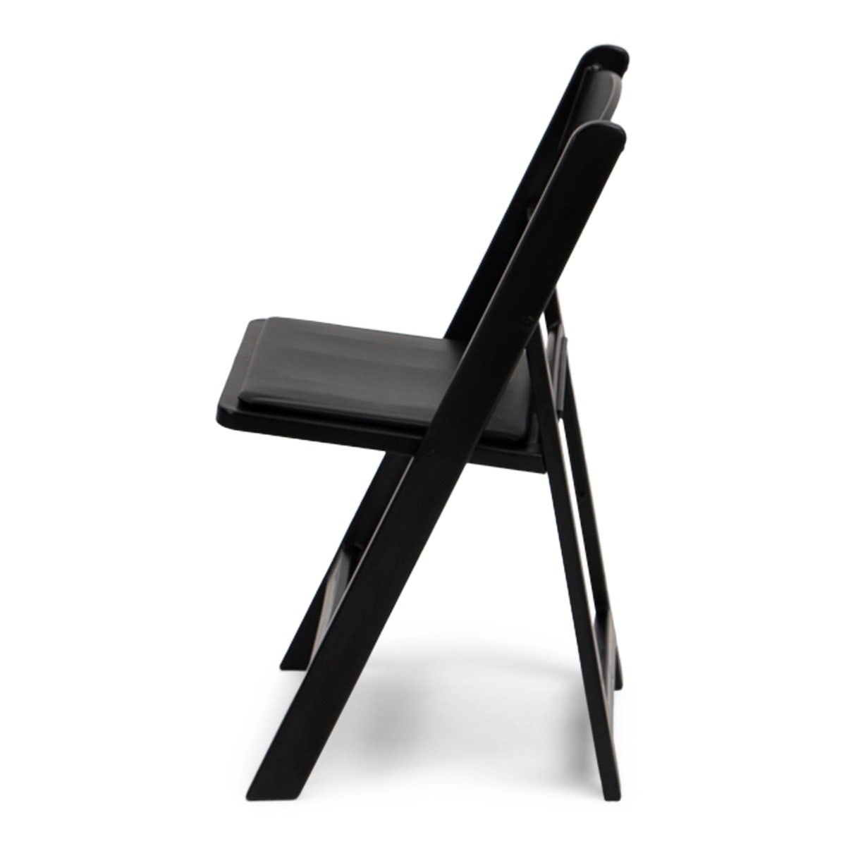 TitanPRO Black Resin Folding Chair - 4 Pack