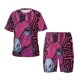 thumbnail image 1 of Fotbe ink Donkey Pop Art Pijama Estampada de 2 Piezas para Niños – Ropa de Dormir de Manga Corta Cómoda para Niños y Niñas, Camiseta y Shorts de Algodón-X-Large, 1 of 6