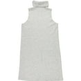 thumbnail image 2 of MSK Womens Sleeveless Turtleneck Sweater Dress, Grey, Medium, 2 of 2
