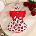 thumbnail image 2 of Gerichy Newborn Baby Girl Clothes Ruffle Sleeveless Romper Floral Dress Bodysuit Infant Girls Summer Outfits with Headband, 2 of 5