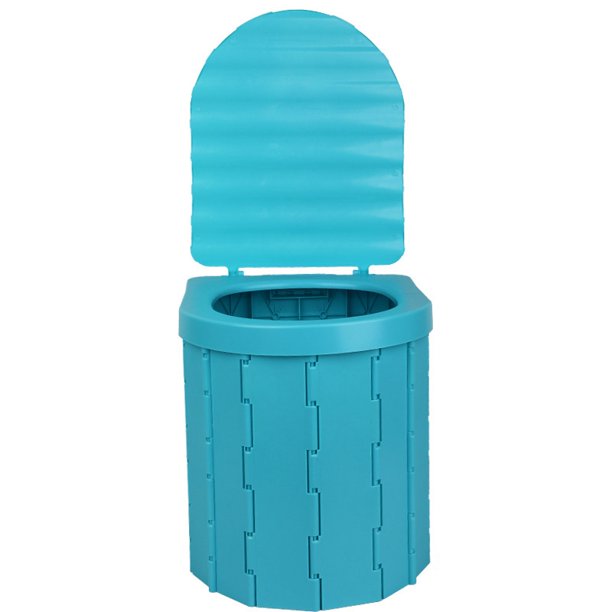 GGTHE Portable Folding Toilet with Lid Travel Commode Car Potty