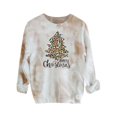 thumbnail image 1 of Blusa informal de manga larga con estampado de Navidad y cuello redondo para mujer Pompotops  gfhjh10583, 1 of 2