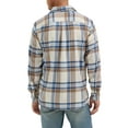 thumbnail image 3 of Wrangler® Men's and Big Men's Relaxed Fit Brushed Flannel Shirt with Long Sleeves, Sizes S-5XL, 3 of 4