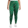 thumbnail image 2 of Christmas Women's Plus Size Brushed Leggings from Feeling Festive, 2-Pack, 28” Inseam, 2 of 6