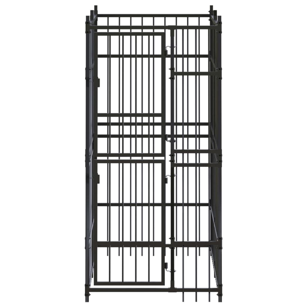 vidaXL Outdoor Dog Kennel Steel 19.8 ft²