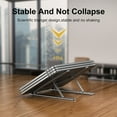 thumbnail image 2 of yeacher Adjustable Aluminum Alloy Laptop & Tablet Stand with Silicone Pads, Foldable Design for Enhanced Stability & Heat Dissipation, Compatible with 10-17.3 Inch Devices, Silver/Black Options, 2 of 6