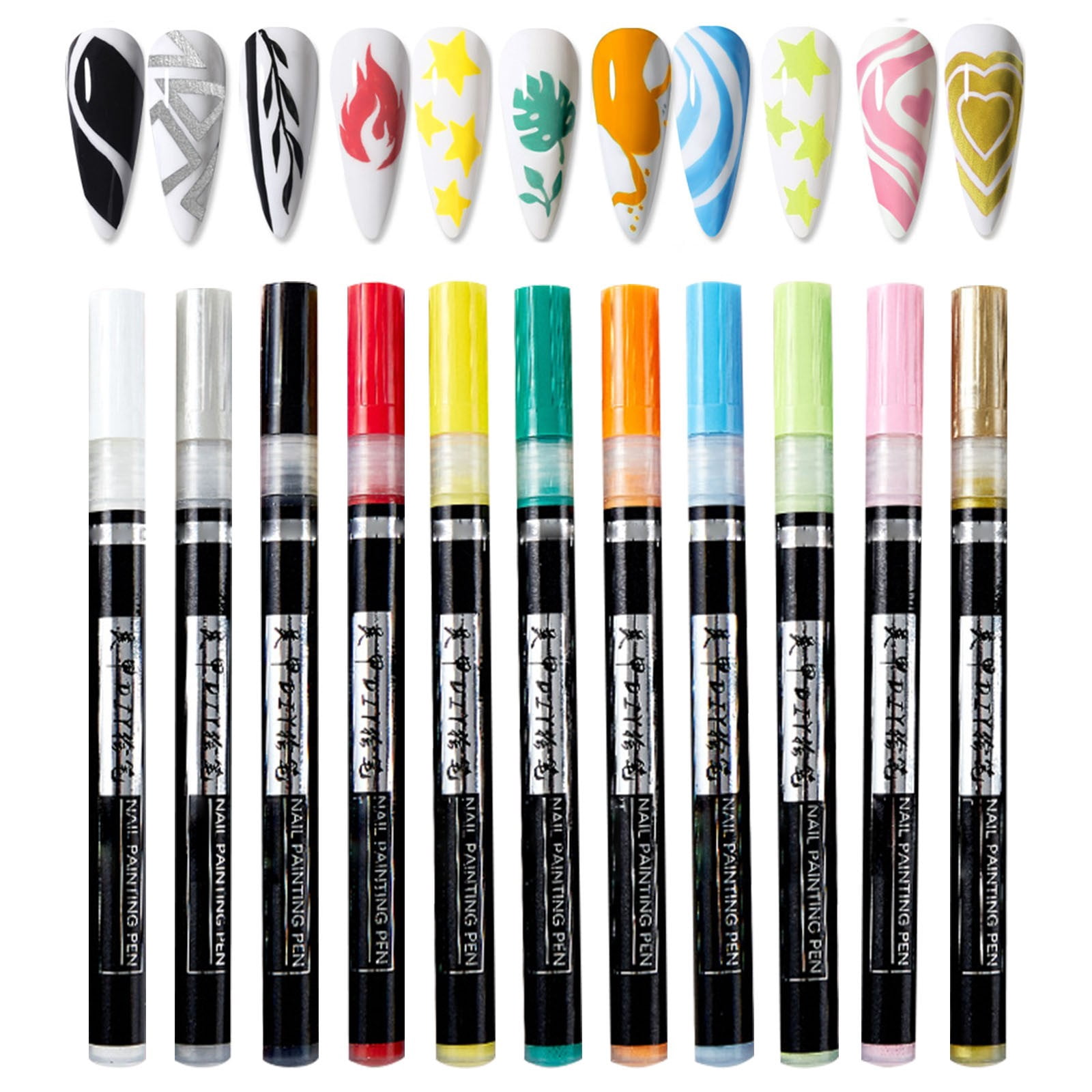 Profiles Backstage Nail Bottles Rhinestone Painting Pen Nail Stand for on with Nail Designs for Gel Nails Acrylic Divider for Nail Tech Nail Stencils And Stamper Brushes for Acrylic