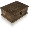 thumbnail image 5 of Great Birthday Gift Ideas Handmade Decorative Wooden Jewelry Box With Lock & Key Jewelry Organizer Keepsake Box Treasure Chest Trinket Holder Lock Box Watch Box 8 x 6 Inches Gift Ideas, 5 of 6