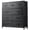 Charcoal Black Wood Grain, variant on GALAXHERO 9-Drawer Fabric Dresser, Tall Storage Tower for Bedroom, Hallway, Entryway, Closet, Chest Organizer Unit with Fabric Bins, Steel Frame, Wood Top, Easy Pull Handle, Floral Painted