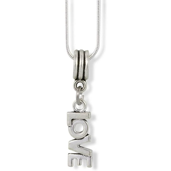 Emerald Park Jewelry Love (just Letters) Charm Snake Chain Necklace