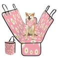 thumbnail image 2 of Pzuqiu Daisy Dog Car Seat Cover with Hard Bottom Dog Hammock with Adjustable Triangle Puppy Bandana Hanging Trash Can for SUV,Sedan,Truck,Van 3 Piece, Pink, 2 of 6