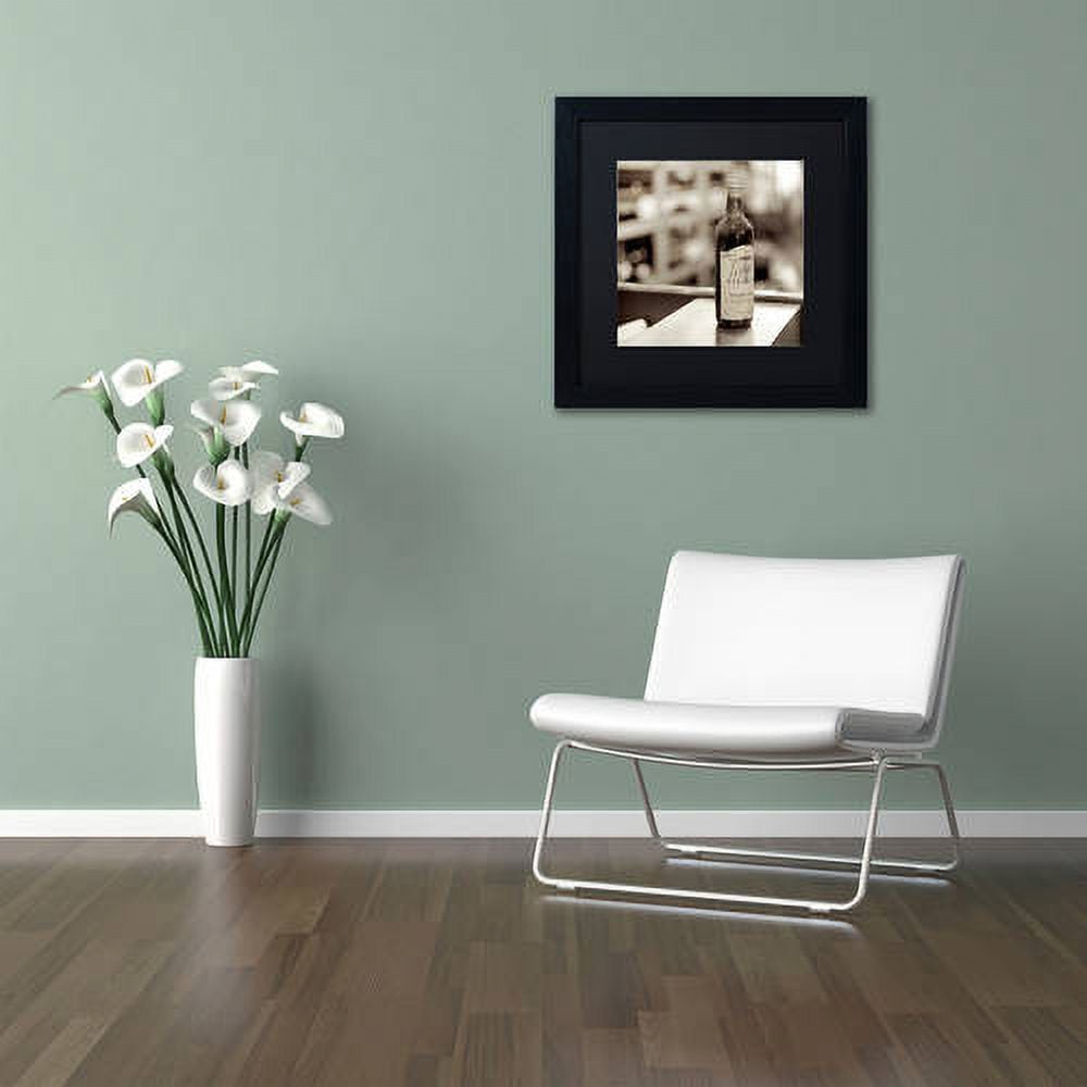 Trademark Fine Art "Tuscany Caffe III" Canvas Art by Alan Blaustein, Black Matte, Black Frame