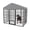 Dark Gray, variant on ALAULM Large Outdoor Dog Kennel,10x10FT Heavy-Duty Modular Dog Cage with Roof Dog Pens Outside with Double Doors & Weatherproof Cover Dog Enclosure for Patio,Garden