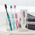 thumbnail image 2 of Toothbrush Holder Stainless Steel Rustproof Metal Bathroom Toothpaste Holder Stand with Multi-Functional 7 Slots for Toothbrush Toothpaste Cleanser, 2 of 7
