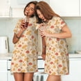 thumbnail image 4 of Lsque Autumn Mushrooms Pattern Nightgowns for Women Sleep Shirts Short Sleeve Nightshirt Pullover Nightdress Soft Sleepwear Relaxed Fit Nightdress, 4 of 6