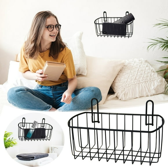 Boovnll Mesh Storage Basket, Metal Mesh Storage Basket, Closet Basket, Wall Mounted Wire Storage Basket for Bedroom, Living Room, Office, School, Etc., Black, Storage, Organization and Storage