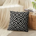 thumbnail image 4 of LALILO Throw Pillow Covers Irregular Line Lattice Geometric Black Cushion Cover 18" x 18", 2 Pack, 4 of 6