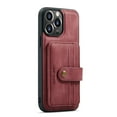 thumbnail image 4 of SaniMore for iPhone 14 Pro 6.1" Magnetic Clasp Detachable Wallet Case, Premium PU Leather Case with Card Slot Shockproof Protective Case for iPhone 14 Pro Women Men, Red, 4 of 8
