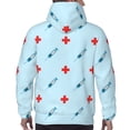 thumbnail image 7 of Kdxio Syringe And Red Cross Print Mens Casual Hooded Collar Drawstring Hoodies Pullover Sweatshirts Casual Long Sleeve Shirts-Medium, 7 of 7