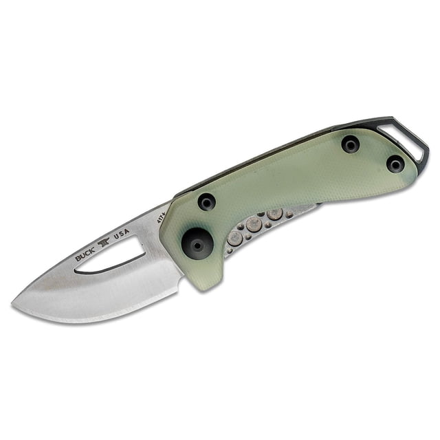 Buck 417 Budgie Frame Lock Knife Natural G-10 (2.0 Pouces Satin) 0417GRS-B