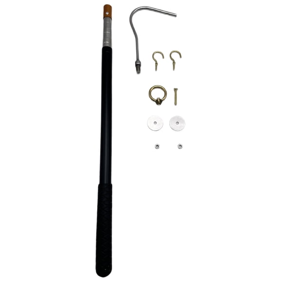 Adjustable Attic Ladder Pull Rod With Ergonomic Handle Stainless Steel Hook Systems Telescoping Attic Ladder Handle Set
