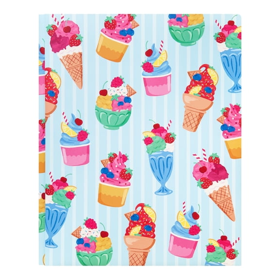 Pen+Gear Folder, 9.3"x 11.6", Blue Desserts, Poly with Prongs, 2 Pockets