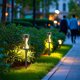 thumbnail image 3 of Luces solares al aire libre Luz de estaca de jardín de pasarela impermeable brillante | Lámpara de camino solar LED para entradas de vehículos Patios Patios Patios | Bombilla de filamento de lente, 3 of 5