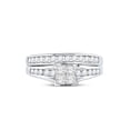 thumbnail image 2 of FB Jewels 10kt White Gold Womens Diamond Princess Bridal Wedding Engagement Ring Band Set 7/8 Cttw, 2 of 4