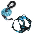 thumbnail image 5 of Azul - Arnés antitirones para perros medianos y grandes, tejido Oxford reflectante ajustable para un fácil control, incluye una correa resistente de regalo (tamaño pequeño, apto para perros de 4 a 7 a, 5 of 5