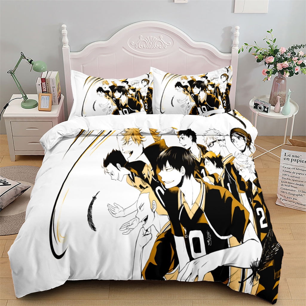 Haikyuu Bed Comforter Sets 3D Print Manga Duvet Cover Set Twin Full
