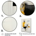 thumbnail image 3 of Designart "Purity of Form Grey Yellow Minimalism I" Abstract Collages Floater Framed Canvas Wall Art, 3 of 7