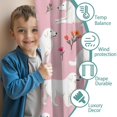 thumbnail image 3 of Blackout Kids Curtains,White Dogs and Flowers Childrens Insulated Curtains Set Of 2,Bedroom Essentials,Toddler Room Decor 52x63in(132x160cm), 3 of 4