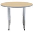 thumbnail image 5 of ECR4Kids 36in Round Contour Thermo-Fused Adjustable Activity Table Maple/Light Grey/Silver - Super Leg, 5 of 8
