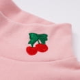 thumbnail image 5 of BaoFuBaoMei Basic Tees for Girls Solid Color Long Sleeve Shirt Tops Embroidery Slim High Neck Fall Outfits for School Daily Wear Outdoor, 5 of 6