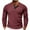 Wine, variant on FAIWAD Men Solid Color Long Sleeve Shirts Slim Stretch Button Crew Neck T-Shirt Sports Workout Lightweight Tops