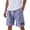 Purple, variant on Nestiefly Men's Cotton Linen Casual Shorts Elastic Waist Drawstring Summer Beach Shorts with Pockets Purple L